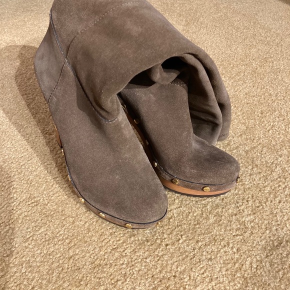 Tory Burch Tall Wood Heel Boots - Picture 11 of 13